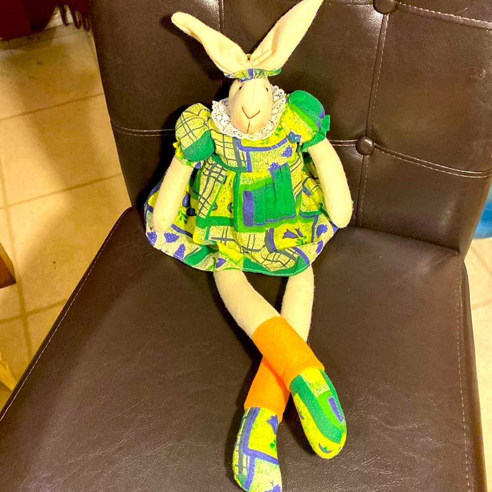 Colorful Holiday Bunny Decor
